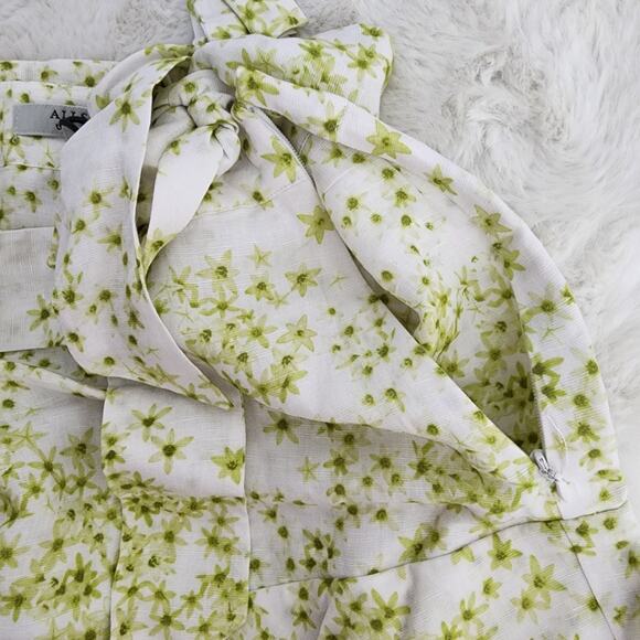 NWT All Saints Frida Amanzi Ditsy Floral Flowy Mini Skort Lime Green 8 - Picture 9 of 12